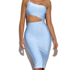 Light blue bandage dress